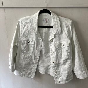 White textured jacket